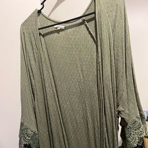 Green cardigan